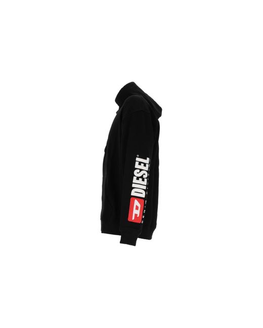 DIESEL Black S Boxt Zip Hood Div Felpa