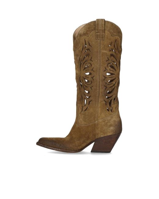 Elena Iachi Brown Bives Mud Texan Boot