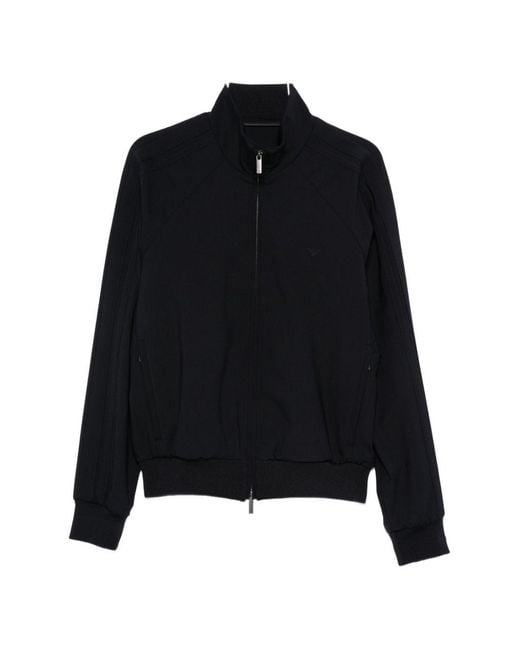 Emporio Armani Black Wool Blend Bomber Jacket for men