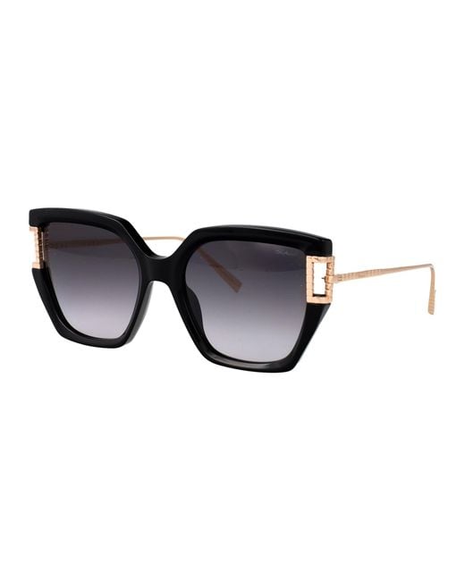 Chopard Black Geometric Sunglasses Sch378 M 0 Blk