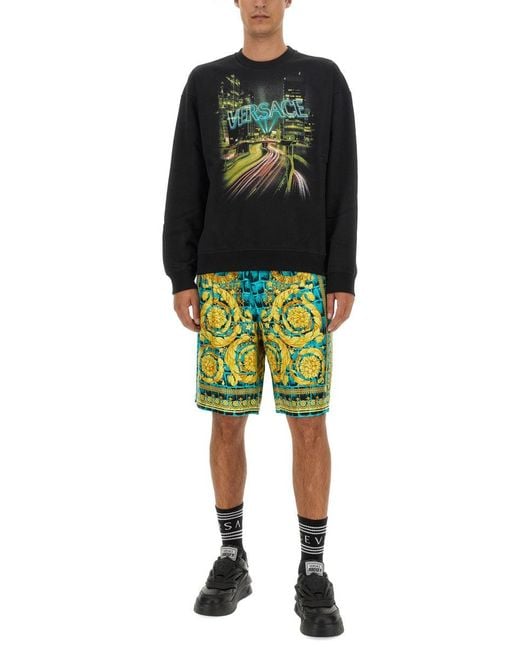 Versace Gray Sweatshirt With Logo for men