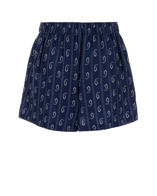 Tory Burch Blue Pantalone Pasley