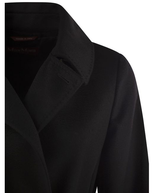 Max Mara Black Max Mara Studio Double-Breasted Wool Coat