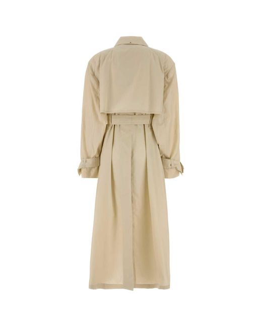 Sportmax Natural Sand Cupro Blend Zavorra Trench Coat