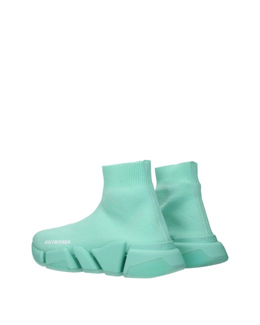 Balenciaga Green Sneakers Speed 2.0 Donna Tessuto Verde/Menta