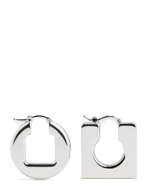 Jacquemus 'les Boucles Rond Carré' Oorbellen in het Natural