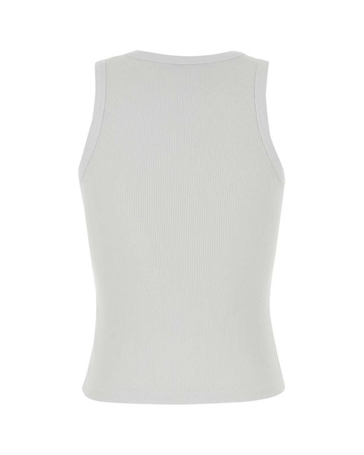 Givenchy White Stretch Cotton Tank Top