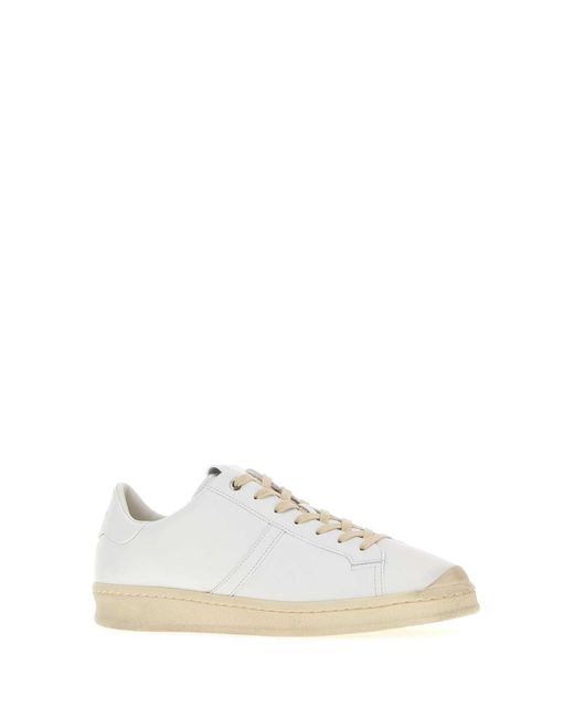 Jil Sander White Leather Sneakers for men