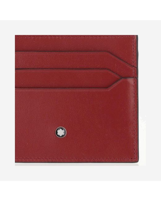 Montblanc Red Meisterstück Leather Cardholder for men