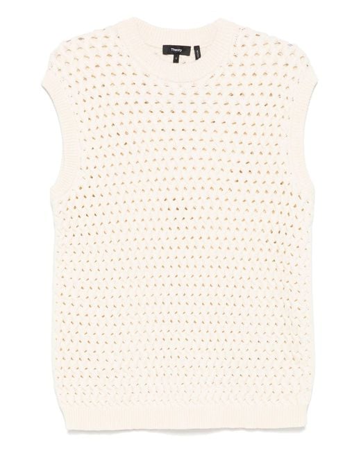 Theory Natural Cable-Knit Vest