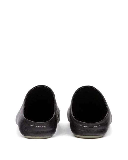 MM6 by Maison Margiela Brown Square Toe Slippers