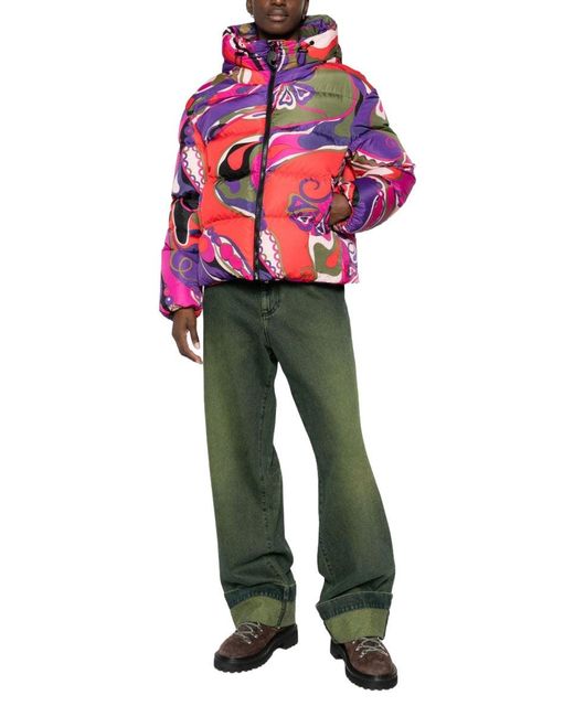 Emilio Pucci Pink Padded Jacket Orchid Print