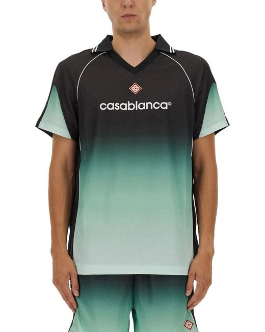 Casablanca Green Football T Shirt