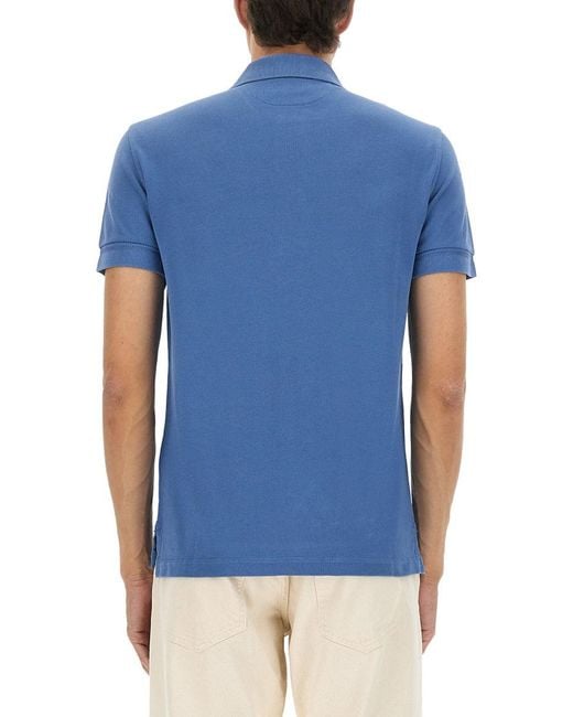 Tom Ford Blue Pique Polo