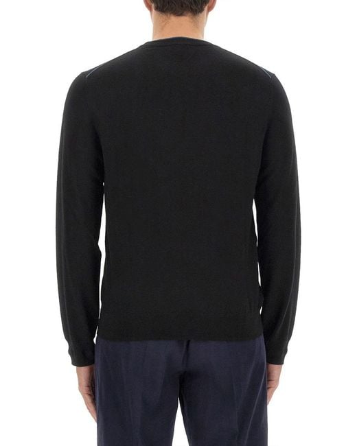 Paul Smith Black Jersey With Logo for men