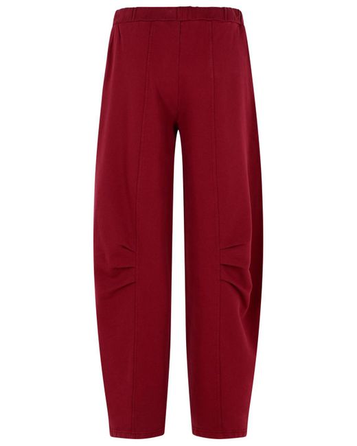 ROTATE BIRGER CHRISTENSEN Roteer Pantalo In Bordeauxrode Katoen in het Red
