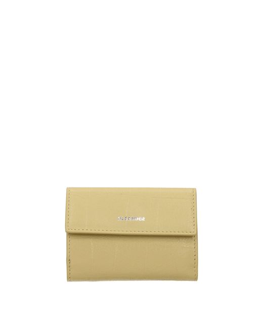 Jil Sander Brieftaschen Frauen Leder gelb/Zitrone in Natural für Herren