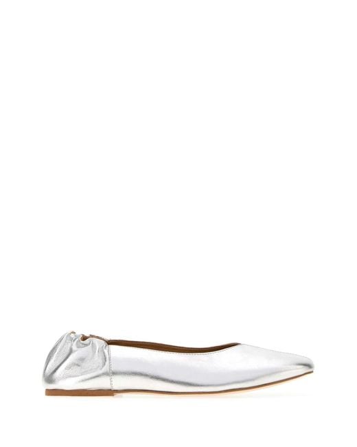 A.P.C. White Solid Juliet Ballet Flats