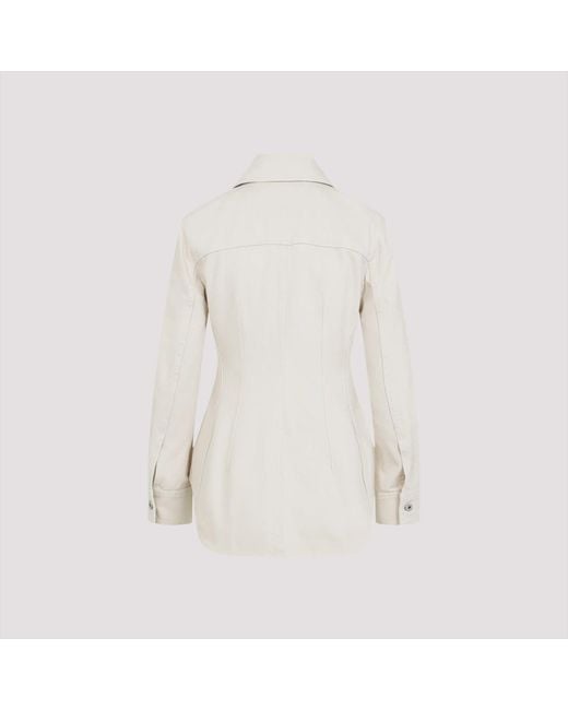 Bottega Veneta White Cotton Jacket