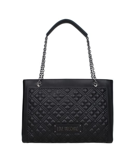 Love Moschino Hou Van Moschino Schoudertassen Vrouwen Polyurethaan Zwart in het Black