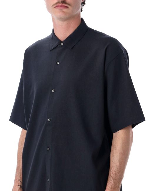 Goldwin Blue Relaxed Fit Short-Sleeve Button-Up Shirt for men