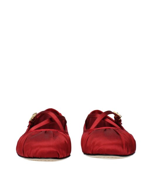 Dolce & Gabbana Red Dolce&Gabbana Ballet Flats Satin/Ruby