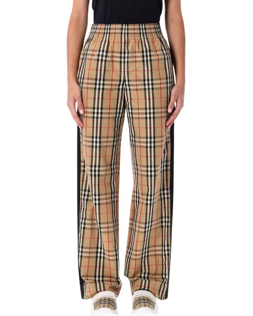 Burberry Broek Beige in het Multicolor