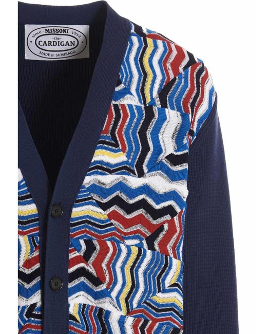 Missoni Vest Met Grafische Print in het Blue voor heren