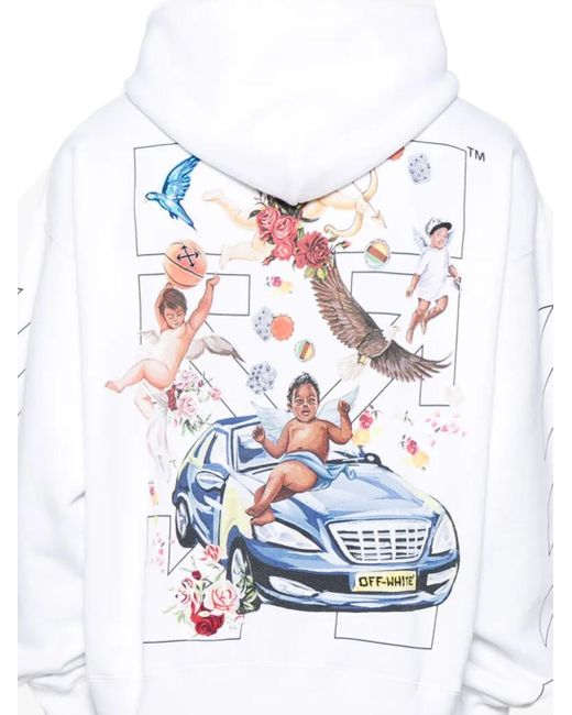 Off-White c/o Virgil Abloh Fresco Pfeil Weißes Sweatshirt in White für Herren