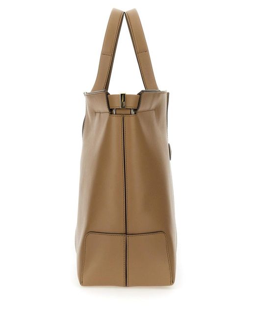 Tod's Natural Small Shopping Bag