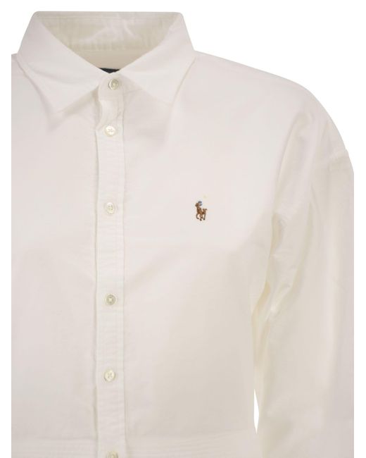 Polo Ralph Lauren White Oxford Cotton Shirt Dress
