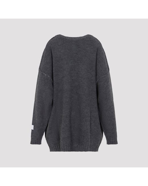 MM6 by Maison Margiela Blue V Neck Sweater