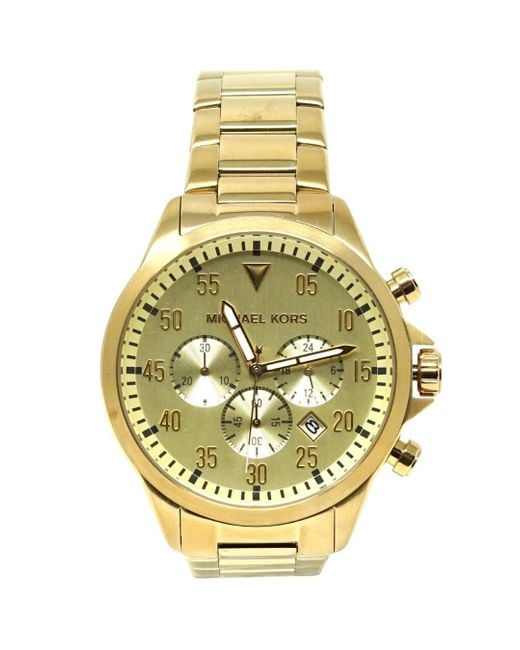 MK8491 Gage Reloj Cronógrafo Dorado Michael Kors de hombre de color  Metálico | Lyst