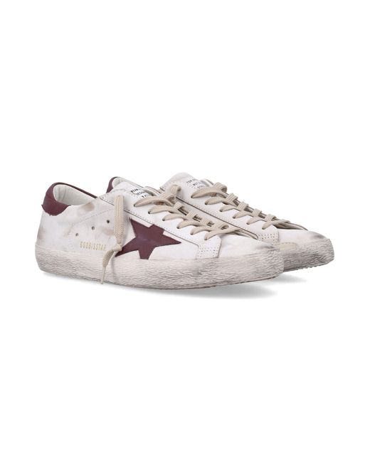 Golden Goose Deluxe Brand Pink Super-star Sneakers White And Red for men
