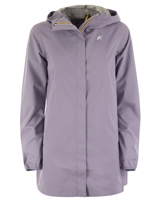 K-Way Purple Sophie Stretch Hooded Jacket