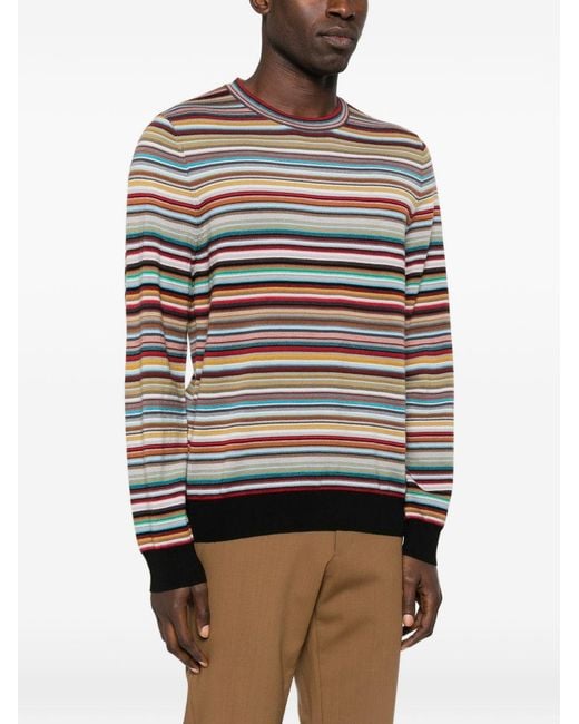 Paul Smith Black Signature Stripe Wool Sweater for men