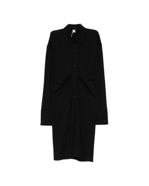 Totême Black Slouch Shirtdress