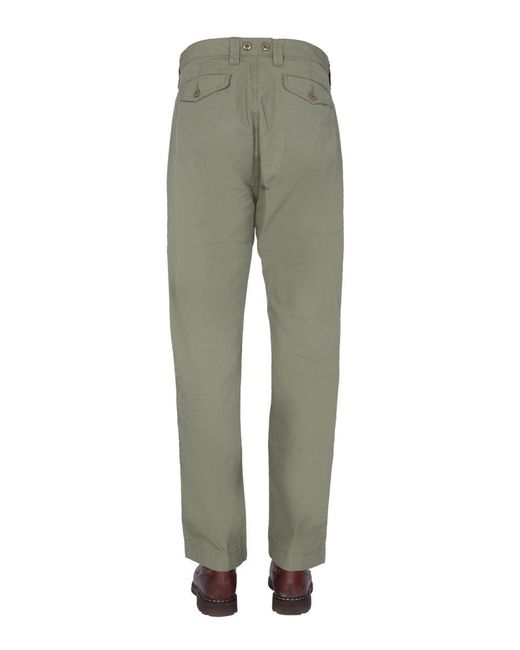 Nigel Cabourn Green Oversize Fit Trousers for men