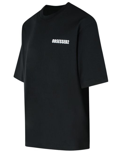 DSquared² Black 'Obsessed' Cotton T Shirt