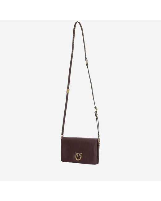 Pinko Multicolor Shoulder Bag Burgundy/Antique