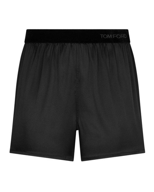 Tom Ford Black Silk Pajama Shorts