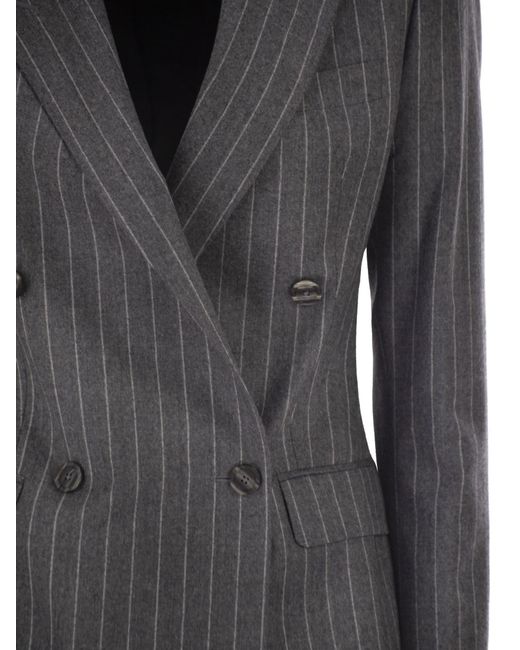 Veste en laine à double boutonnage Tagliatore en coloris Black