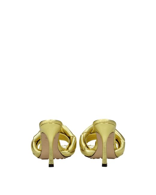 Bottega Veneta Yellow Leather Sandals