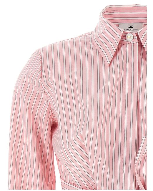 Elisabetta Franchi Pink Bogenhemd