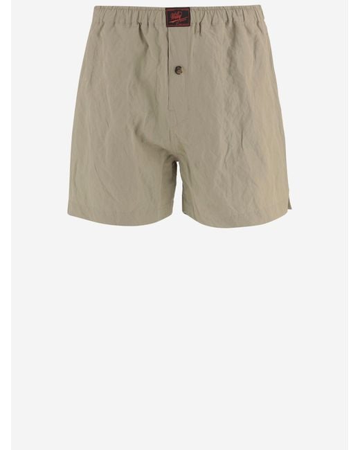 Willy Chavarria Natural Cotton Blend Shorts With A Crinkled Texture for men