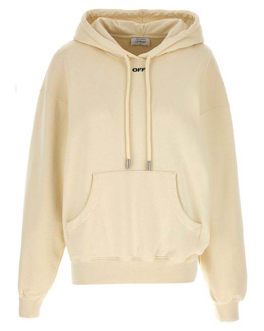 Off-White c/o Virgil Abloh Uit White 'cloud Arrow' Hoodie in het Natural