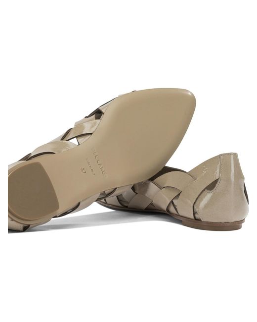 Roberto Del Carlo Brown Calf Leather Leather Ballerinas