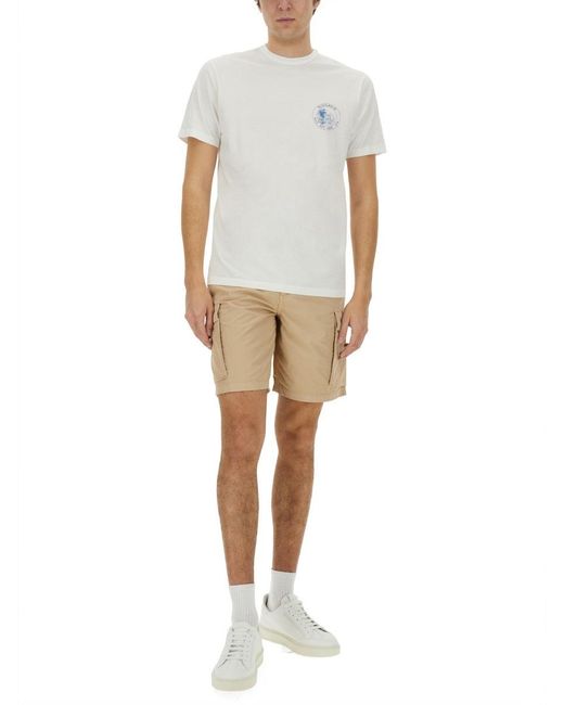Woolrich Natural Solid Shorts for men