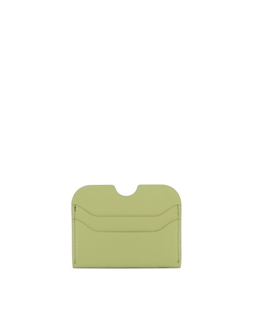 Acne Green Logo Printed Cut-out Detailed Cardholder
