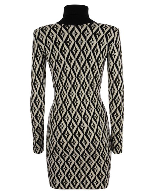 Rhombus Minidress a maglia di Elisabetta Franchi in Black